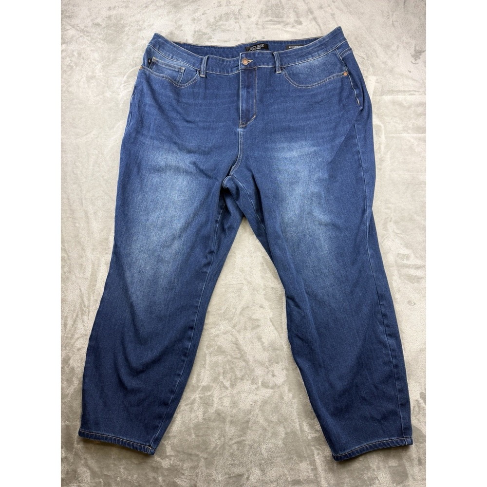 Judy‎ Blue Womens 24W Boyfriend Fit Jeans Plus Size Denim Dark Wash